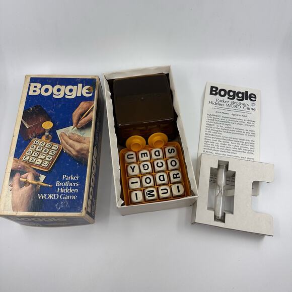 Vintage 1976 Boggle/Parker Game 3Minute Boggle Game w/ Challenge Cube Complete - Picture 2 of 6